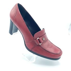 Etienne Aigner Tiara Leather Heel Loafer Size 6